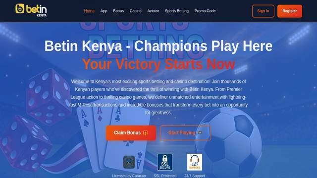Betin Kenya casino screenshot